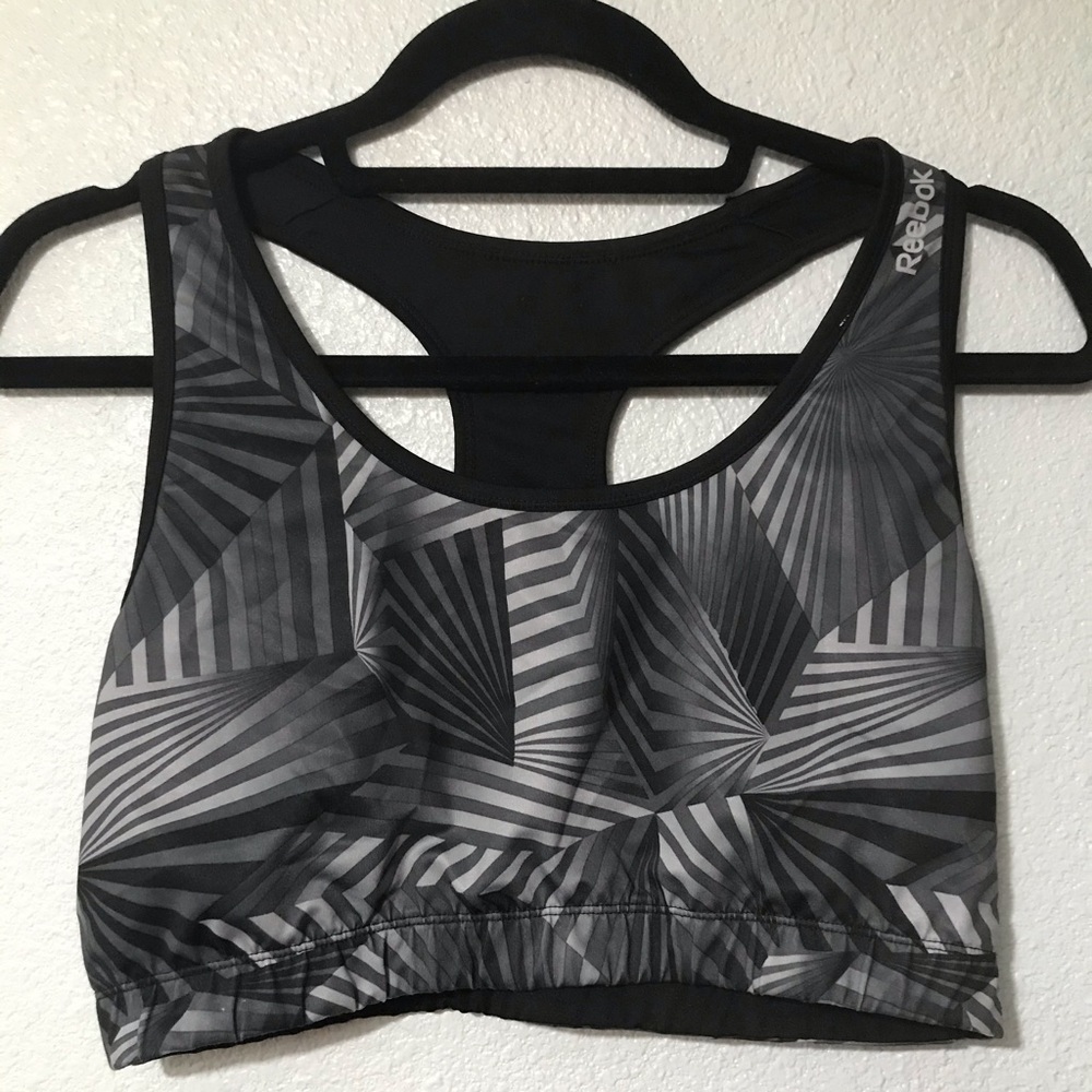 Reebok reversible black and silver sports bra